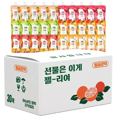 로엘 팅글 곤약젤리 130g 6종 x 5p 세트  1세트