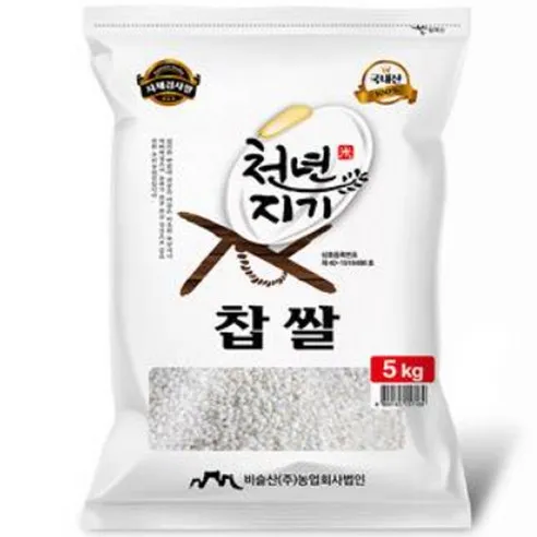 천년지기 찹쌀, 5kg, 1개