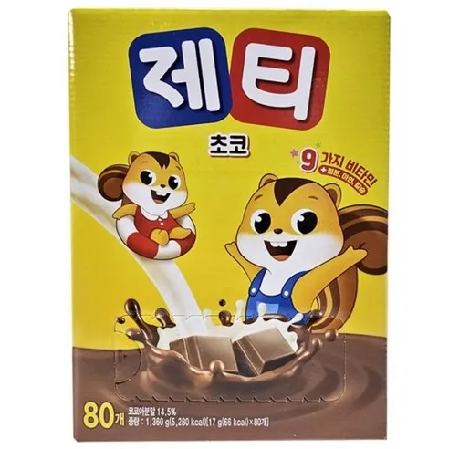 제티 초코렛맛 스틱 17g 80입