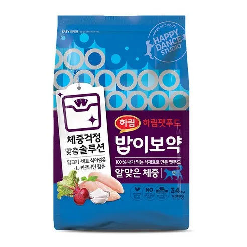 하림펫푸드 전연령 밥이보약 알맞은체중 고양이사료, 닭, 3.4kg, 1개