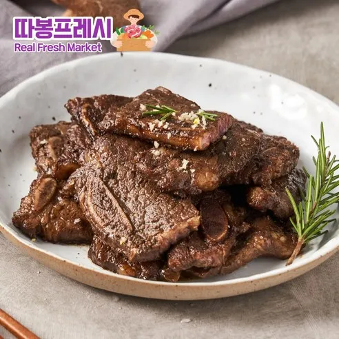 따봉프레시 부드럽고 육즙많은 프리미엄 양념 LA갈비 선물세트 가정용2kg