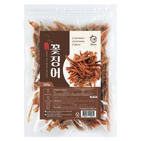 해야미 인생 미니 꽃징어, 300g, 1개