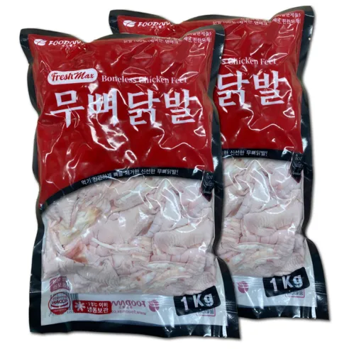 푸드맥스 닭발 원료 무뼈닭발, 1kg, 2개