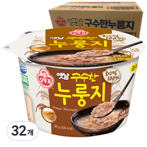 오뚜기 옛날 구수한 누룽지, 60g, 32개