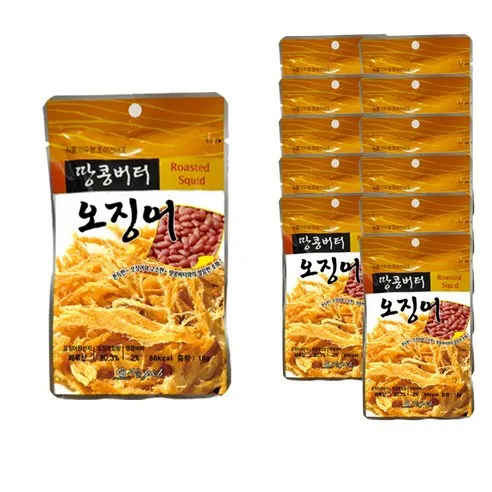 땅콩버터 오징어, 18g, 12개