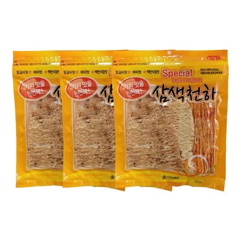 삼색천하 조미오징어, 70g, 3개