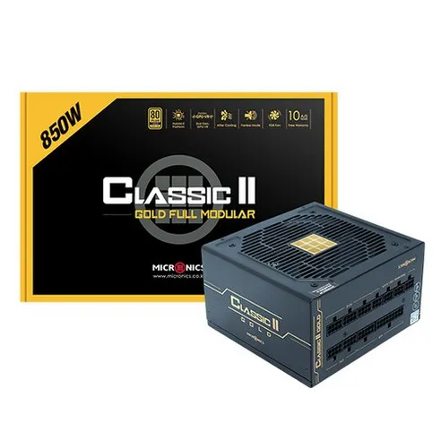 마이크로닉스 Classic II 850W 80PLUS GOLD 230V EU 풀모듈러 ATX 파워 HP1-O850GD-E12F