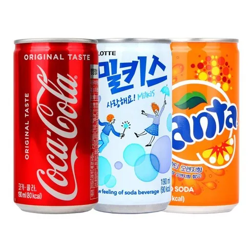 코카콜라&환타오렌지&밀키스190ml X 각10개(총30개) 업소용/콜라/환타/밀키스/탄산음료/미니음료/소캔, 190ml, 1개