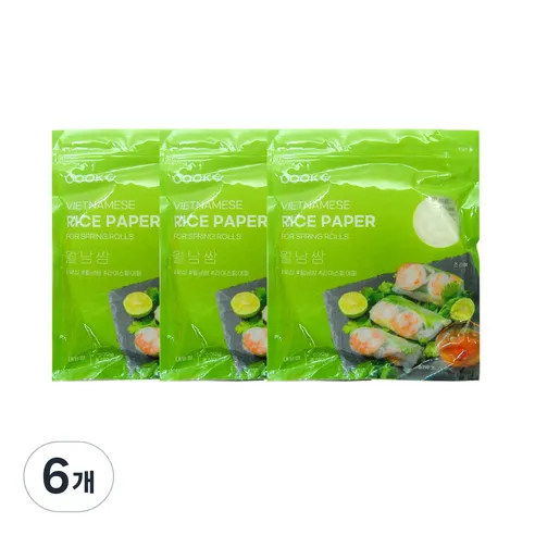 월남쌈 라이스페이퍼 원형 35p, 200g, 6개