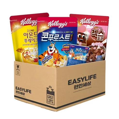 켈로그 BEST 시리얼 4종 모음 B (콘푸로스트 아몬드푸레이크 첵스초코마시멜로), 1.03kg, 1개