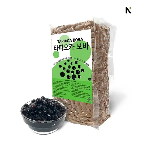 타피오카 보바 2.5 타피오카펄 1kg 버블티 냉동 음료 빙수 [당일발송], 1kg, 1개입, 1개