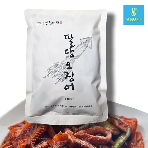 맛집비책 팔당 오징어볶음 2개 채오징어 덜매운맛, 420g, 덜매운맛, 2개