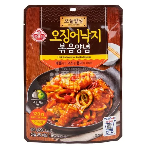 오뚜기 오늘밥상 오징어낙지 볶음양념, 120g, 1개