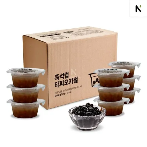 네이쳐티 즉석 타피오카 블랙 펄 (컵타입) 60g x 18개입