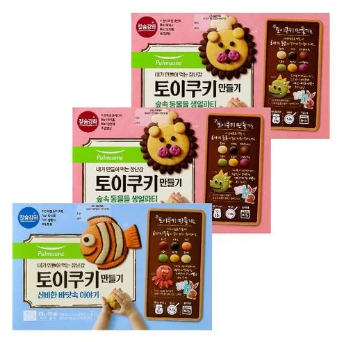 [풀무원]토이쿠키만들기 2종 혼합 1호(총 3박스) (바다x2 숲속x1), 300g, 1세트