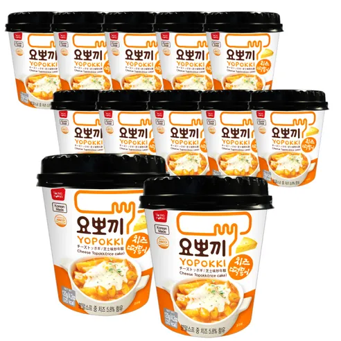 요뽀끼 치즈 떡볶이컵, 120g, 12개