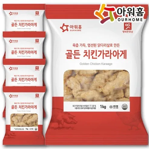 아워홈 뉴골든 치킨 가라아게 1kg 5개, 1kg, 5개