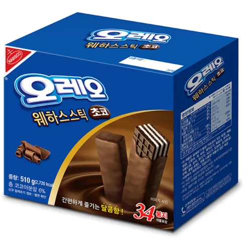 오레오 웨하스스틱 초코, 510g, 1개