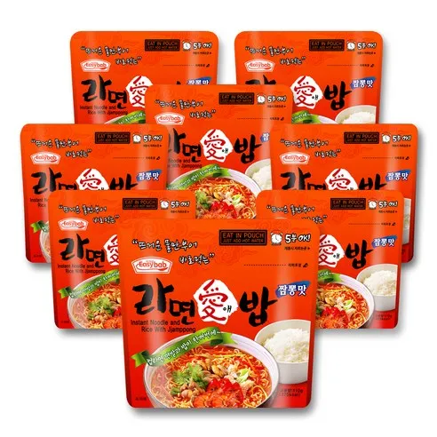 이지밥 라면애밥 짬뽕맛, 110g, 8개