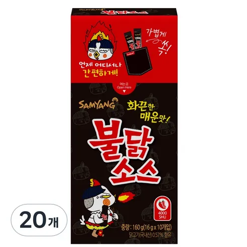 삼양식품 삼양 불닭소스 스틱, 160g, 2개