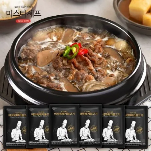 미스타셰프 버섯뚝배기불고기 400g 6팩, 400g, 6개