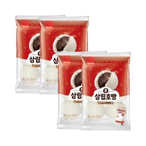 삼립 냉동 꼬마호빵 단팥 6개입, 240g, 4개