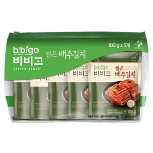 비비고 썰은 배추김치, 100g, 5개