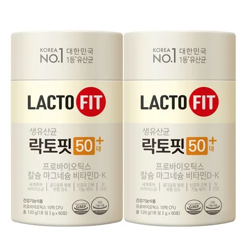 종근당건강 락토핏 50대 플러스 60p, 120g, 2박스