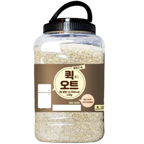 냉장고쏙 퀵 롤드 오트, 2.5kg, 1개